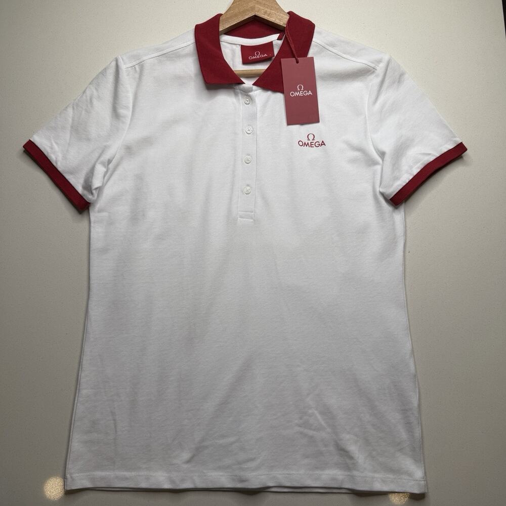 New Omega Short Sleeve Polo Shirt Paris Olympics, 2024 Size L Golf